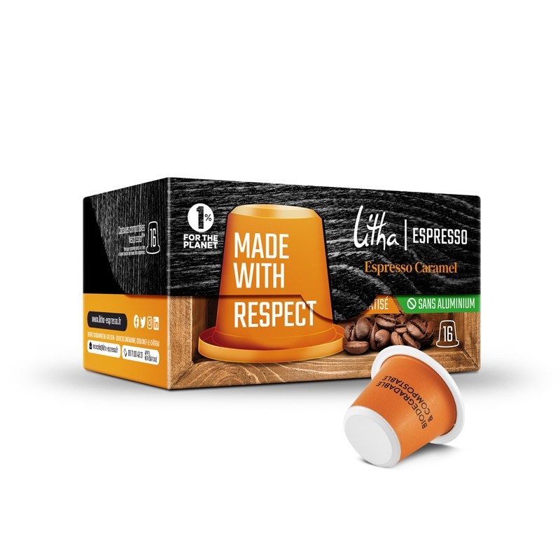 Boîte de 16 capsules Litha Espresso Espresso Caramel