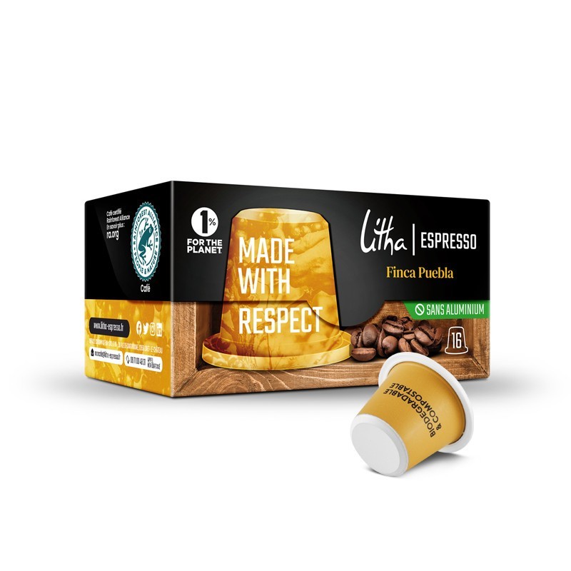 Boîte de 16 capsules Litha Espresso Finca Puebla