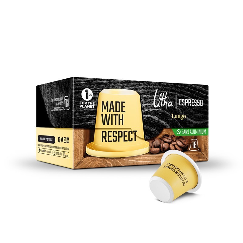 Boîte de 16 capsules Litha Espresso Lungo