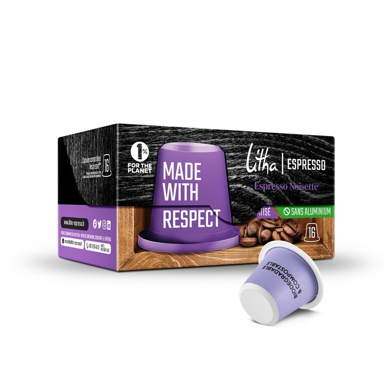Boîte de 16 capsules Litha Espresso Espresso Noisette