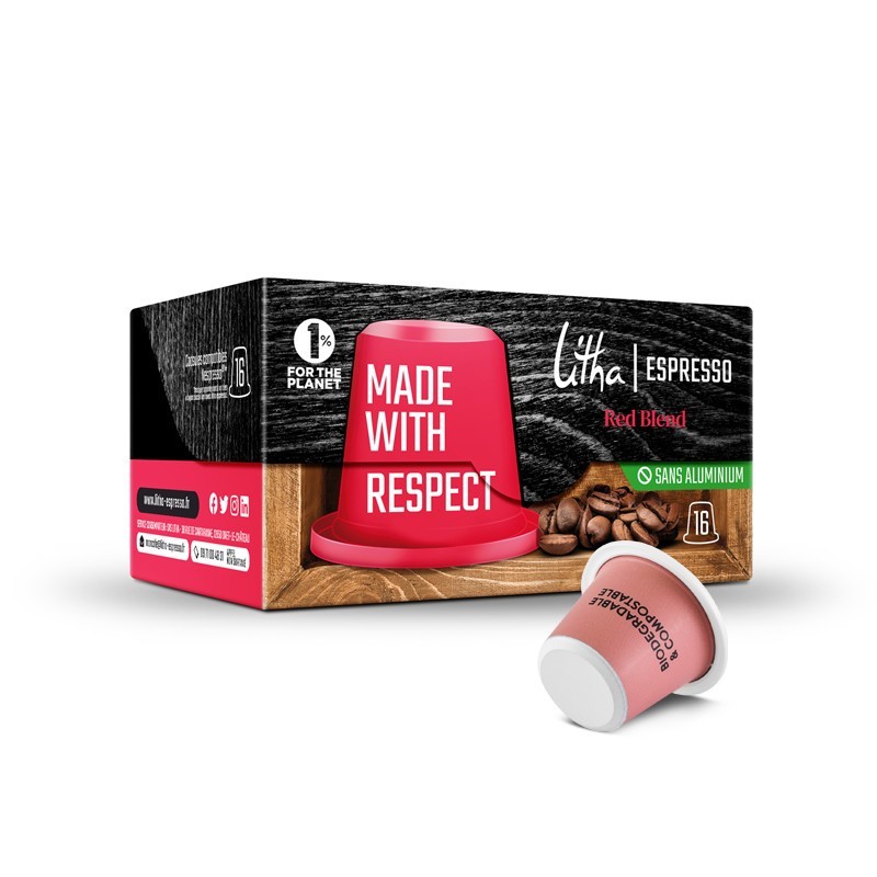 Boîte de 16 capsules Litha Espresso Red Blend