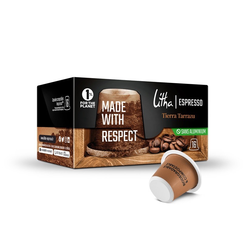 Boîte de 16 capsules Litha Espresso Tierra Tarrazu