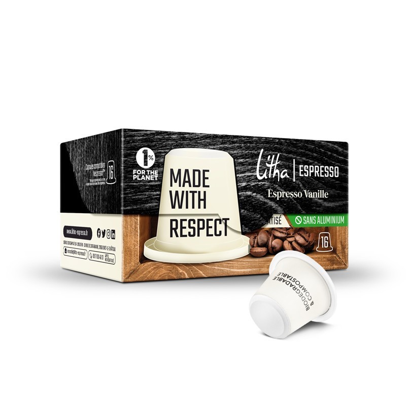 Boîte de 16 capsules Litha Espresso Espresso Vanille