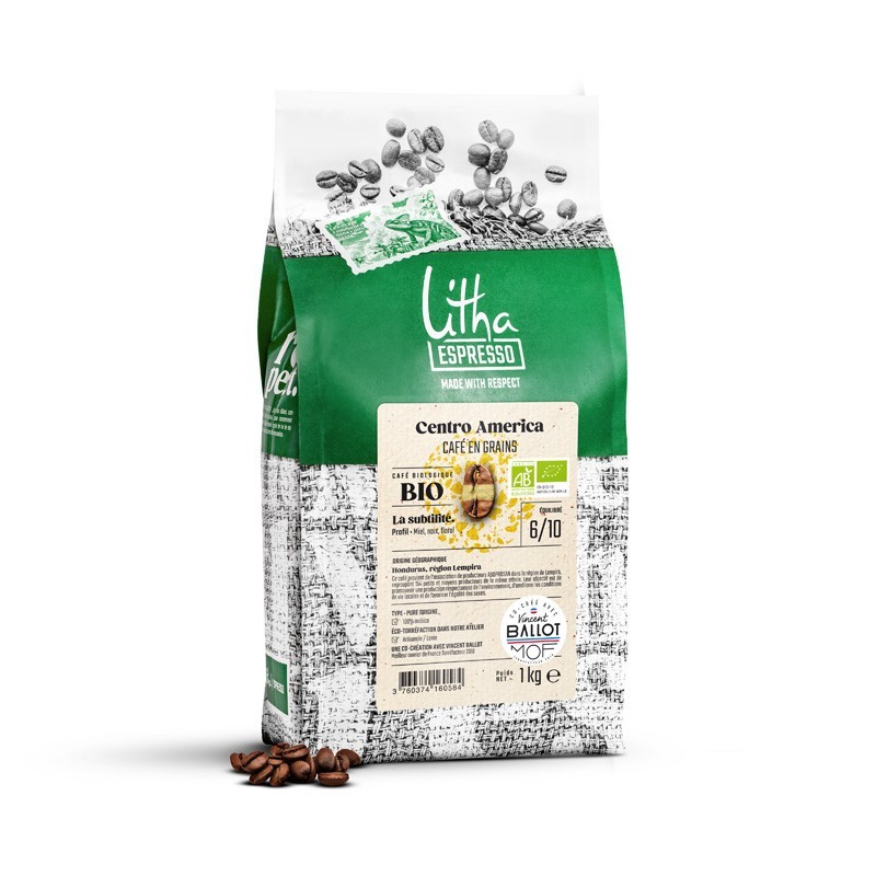 Paquet de café Litha Espresso BIO Centro América