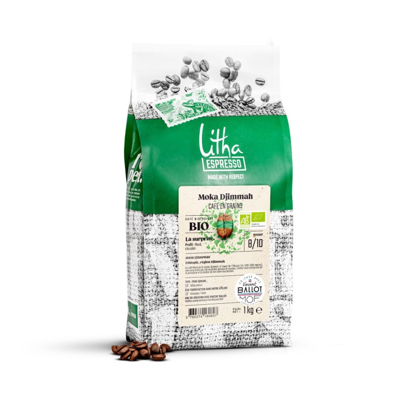Paquet de café Litha Espresso BIO Moka Djimmah